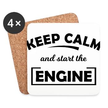 Start the engines - Coasters (set of 4) - white - Front