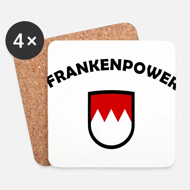 Die Power aus Franken - Untersetzer (4er-Set) - Weiß