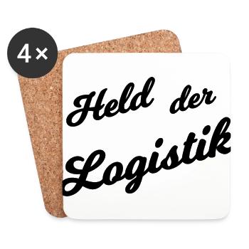 Helden aus der Logistik - Untersetzer (4er-Set) - Weiß - Vorne