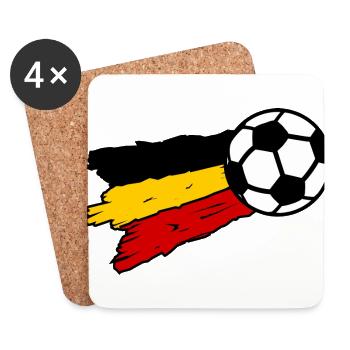 The Belgian fans - Coasters (set of 4) - white - Front