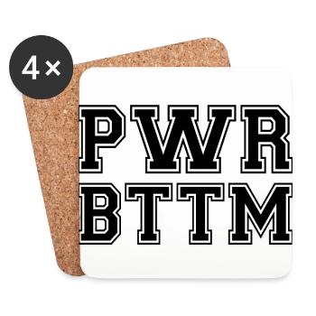 Power Bottom - passive sexual orientation - Untersetzer (4er-Set) - Weiß - Vorne