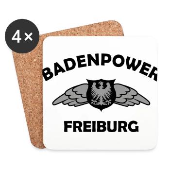 Badenpower Freiburg - Untersetzer (4er-Set) - Weiß - Vorne