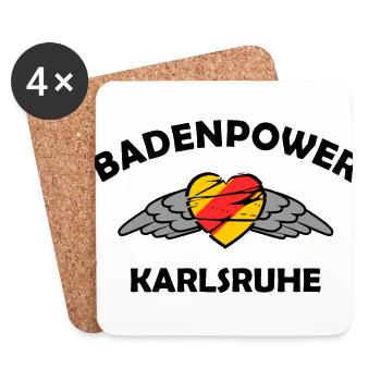Die Karlsruher Fans - Untersetzer (4er-Set) - Weiß - Vorne