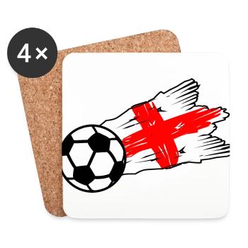 The English footballers - Coasters (set of 4) - white - Front
