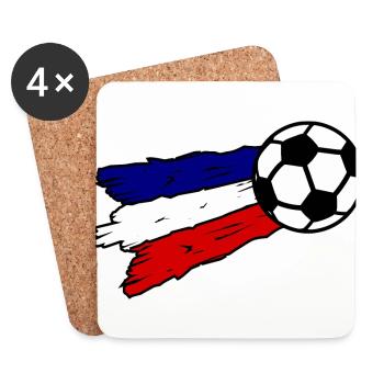 Les footballeurs des Pays-Bas - Dessous de verre (lot de 4) - blanc - Devant