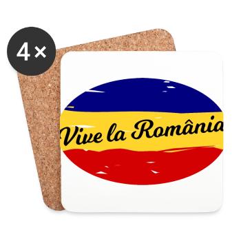 Les Roumains - Dessous de verre (lot de 4) - blanc - Devant