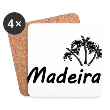 Vacances à Madère - Dessous de verre (lot de 4) - blanc - Devant