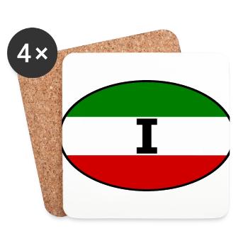Die Italiener aus dem Süden - Untersetzer (4er-Set) - Weiß - Vorne