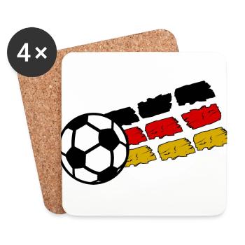 Das deutsche Team - Untersetzer (4er-Set) - Weiß - Vorne