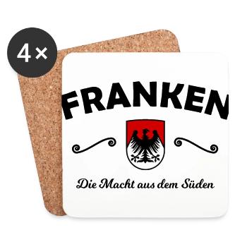 DIe Macht aus dem Frankenland - Untersetzer (4er-Set) - Weiß - Vorne