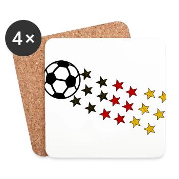 Deutsche Fußballsterne - Untersetzer (4er-Set) - Weiß - Vorne