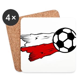 Die Polen Fußball Fans - Untersetzer (4er-Set) - Weiß - Vorne