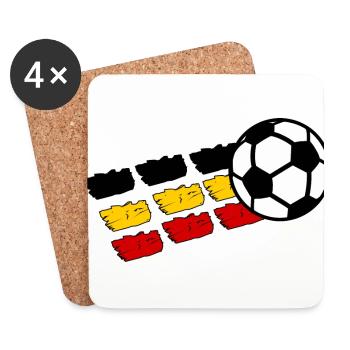 Belgian fans - Coasters (set of 4) - white - Front