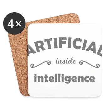 Artificial intelligence - Coasters (set of 4) - white - Front