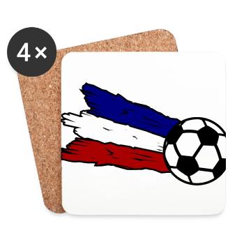 Die Fußballer aus Frankreich - Untersetzer (4er-Set) - Weiß - Vorne