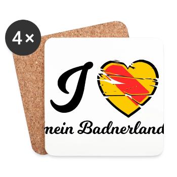 Liebe Dein Badnerland - Untersetzer (4er-Set) - Weiß - Vorne