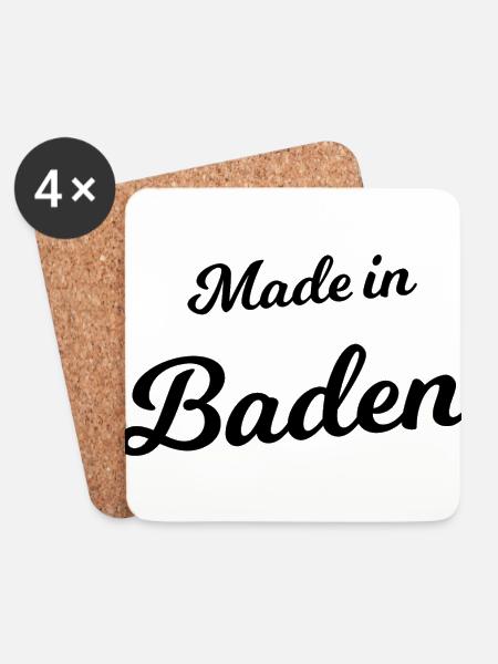 Made in Baden - Untersetzer (4er-Set) - Weiß
