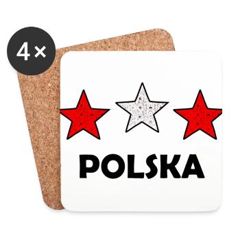 Polska - Coasters (set of 4) - white - Front