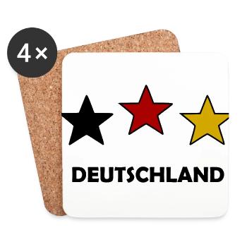 Deutschland - Untersetzer (4er-Set) - Weiß - Vorne