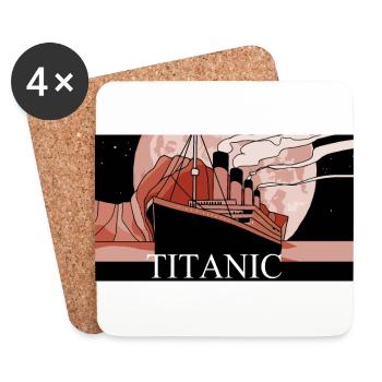 Titanisch - Untersetzer (4er-Set) - Weiß - Vorne