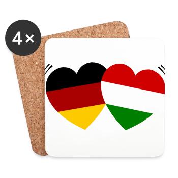 The German Italian friendship - Coasters (set of 4) - white - Front