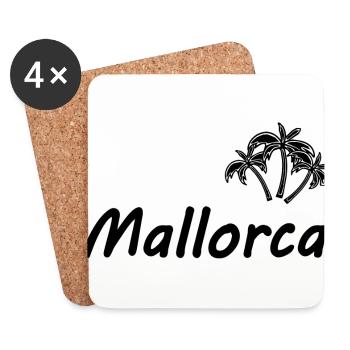 Vacances en Méditerranée - Dessous de verre (lot de 4) - blanc - Devant