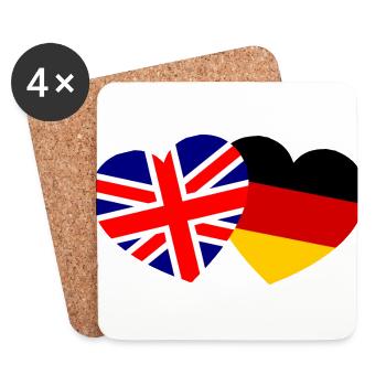 Die britisch deutsche Partnerschaft - Untersetzer (4er-Set) - Weiß - Vorne