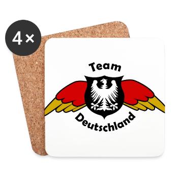 Die Fans in Deutschland - Untersetzer (4er-Set) - Weiß - Vorne