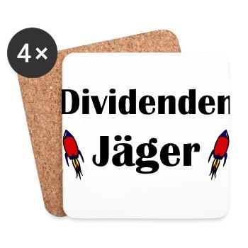 Der Dividendenjäger - Untersetzer (4er-Set) - Weiß - Vorne