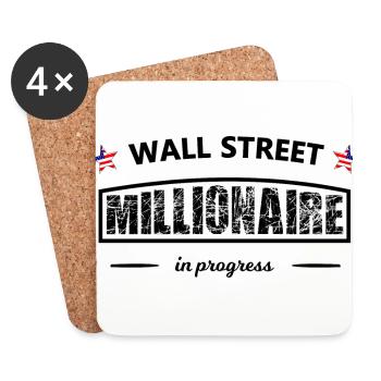 The Wall Street Millionaires - Coasters (set of 4) - white - Front