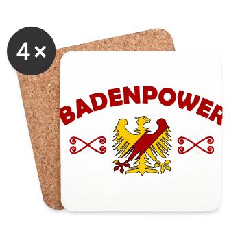Die Kraft aus Baden - Untersetzer (4er-Set) - Weiß - Vorne