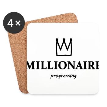 Le nouveau millionnaire - Dessous de verre (lot de 4) - blanc - Devant