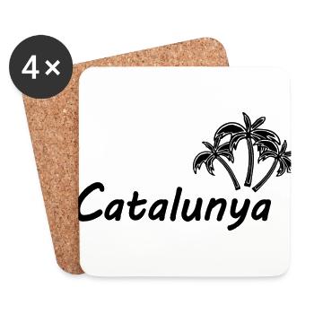 The palm trees in Catalonia - Coasters (set of 4) - white - Front