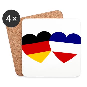 Franco-German Relationship - Coasters (set of 4) - white - Front