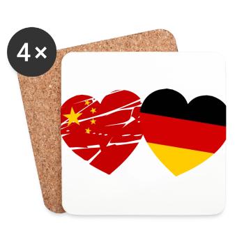 German Chinese Love - Coasters (set of 4) - white - Front