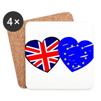 Die Briten und die Europäer - Untersetzer (4er-Set) - Weiß - Vorne