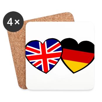British German partners - Coasters (set of 4) - white - Front