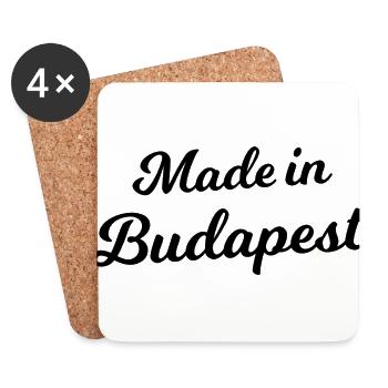 Hungary Budapest - Coasters (set of 4) - white - Front