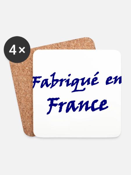 Hergestellt in Frankreich - Untersetzer (4er-Set) - Weiß