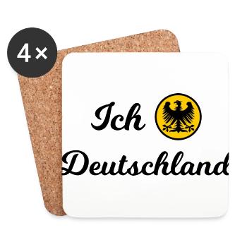 Pour les Allemands - Dessous de verre (lot de 4) - blanc - Devant