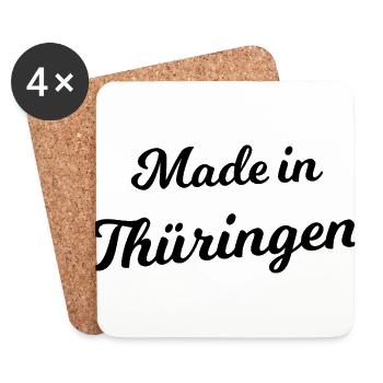 Thuringia in East Germany - Coasters (set of 4) - white - Front