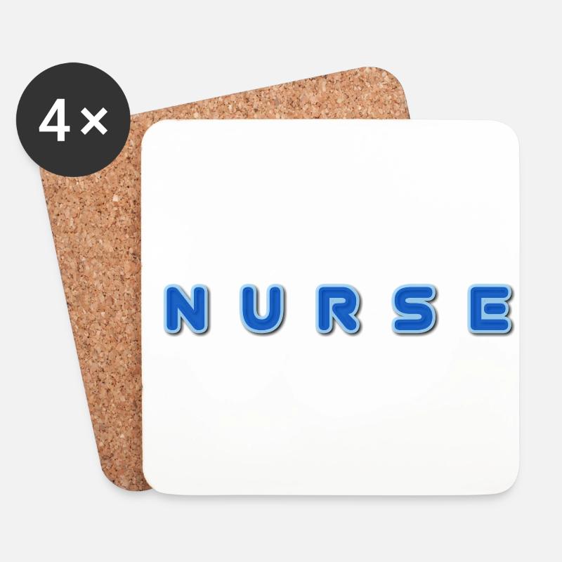 Krankenschwester - Untersetzer (4er-Set) - Weiß