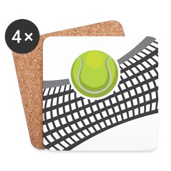 Tennis Netz - Untersetzer (4er-Set) - Weiß - Vorne