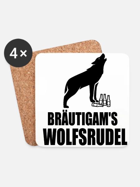Bräutigam's Wolfsrudel - Untersetzer (4er-Set) - Weiß