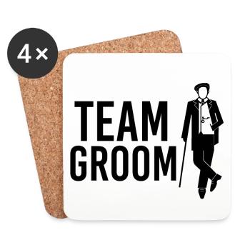 Team Groom - Coasters (set of 4) - white - Front