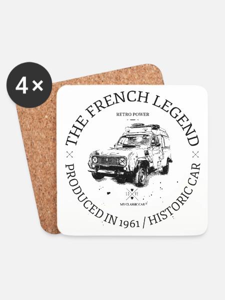 4L 4x4 van - Coasters (set of 4) - white