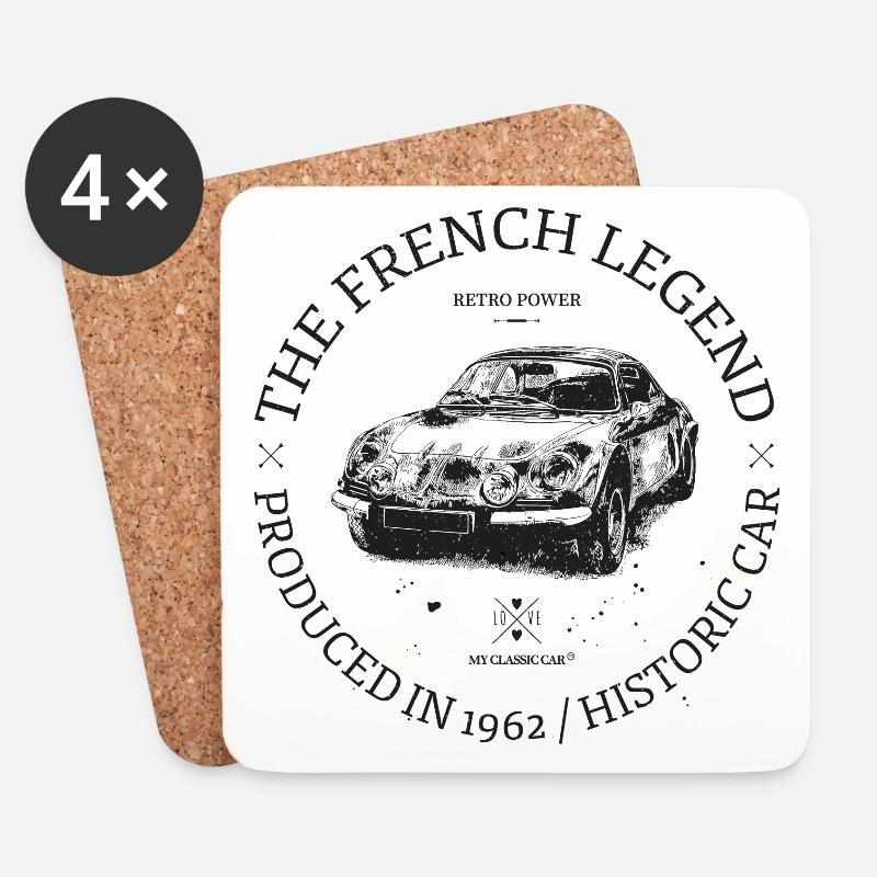 Alpine A110 - Untersetzer (4er-Set) - Weiß