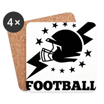 Football - Untersetzer (4er-Set) - Weiß - Vorne