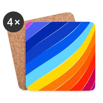 COLORFUL YOUR DAY COLORFUL COLOR SPECTRUM - Coasters (set of 4) - white - Front
