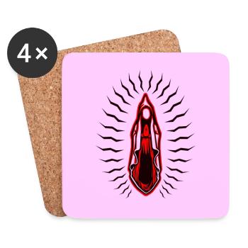 Santa Vulva Color - Untersetzer (4er-Set) - Weiß - Vorne